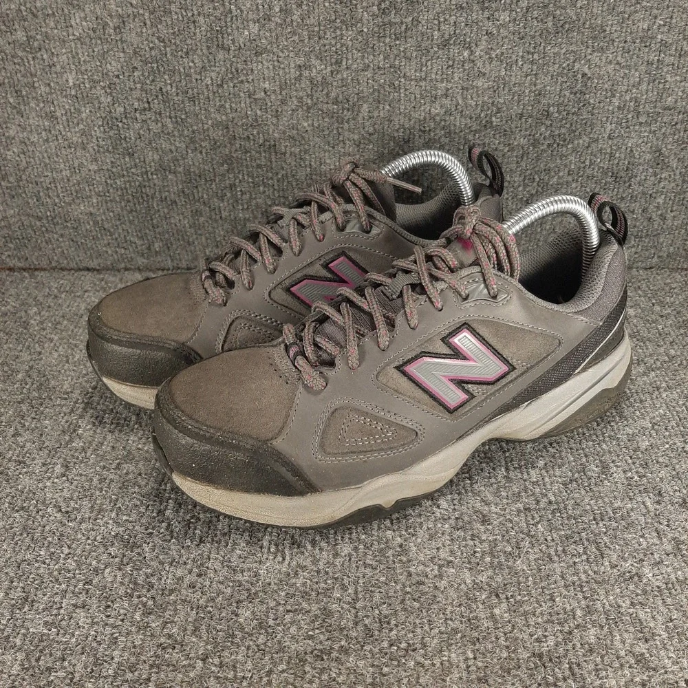 New Balance 627 Work Shoes Womens SZ 8 Gray Black Safety Toe No Slip WID627v2